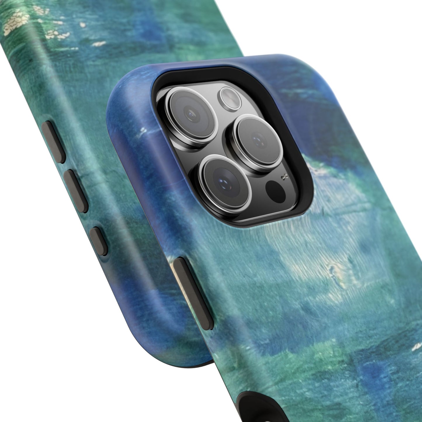 Where the Water Sleeps Magnetic Impact-Resistant Phone Case — Abstract Ocean Blue Art Blues Teal Green