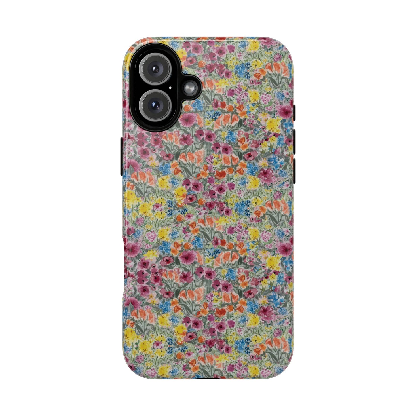 Meadow Blooms Floral Tough Phone Case — Colorful Wildflower Protective Cover
