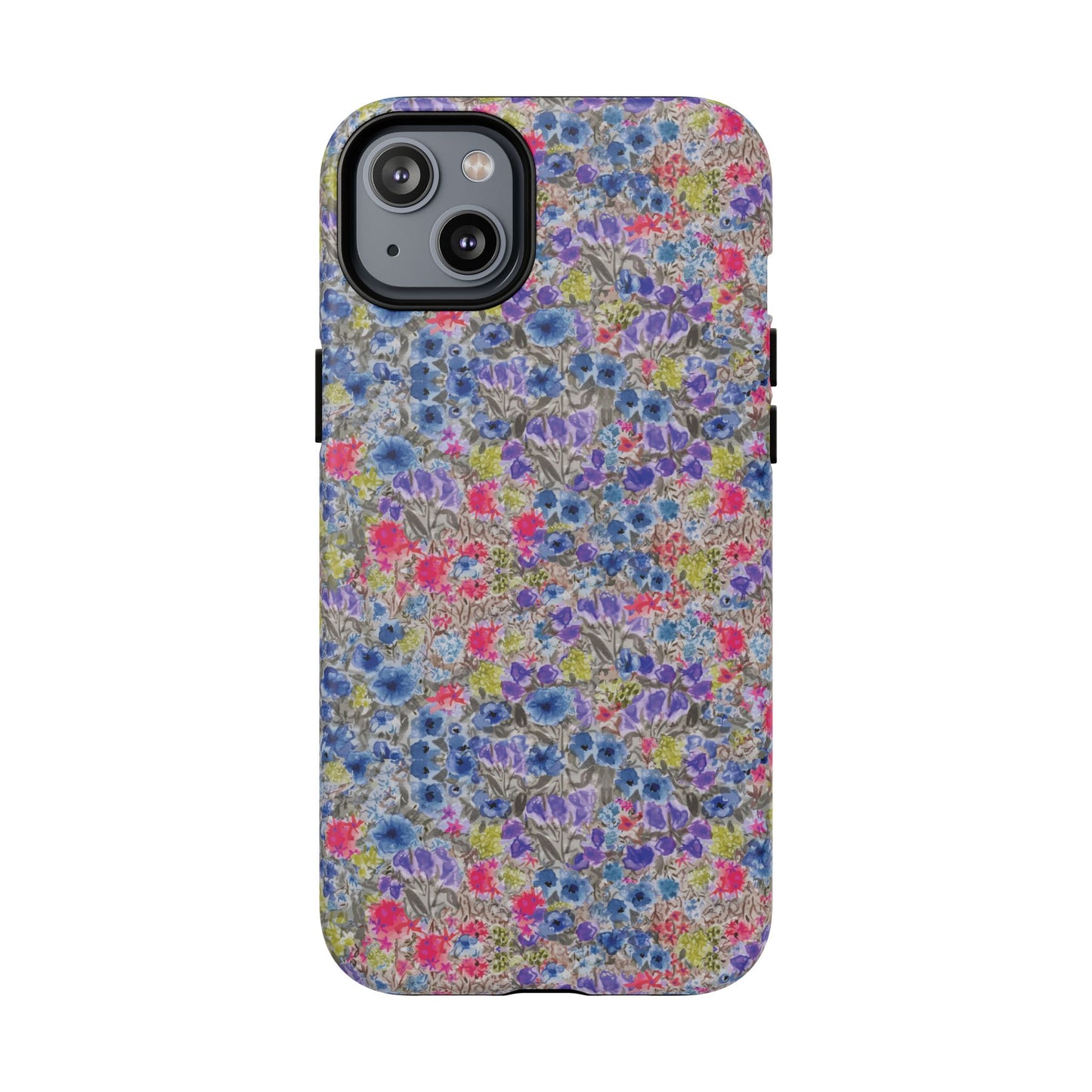 Blue Wildflower Meadow Blooms Watercolor Blue & Violet Floral Tough Magnetic Phone Cases