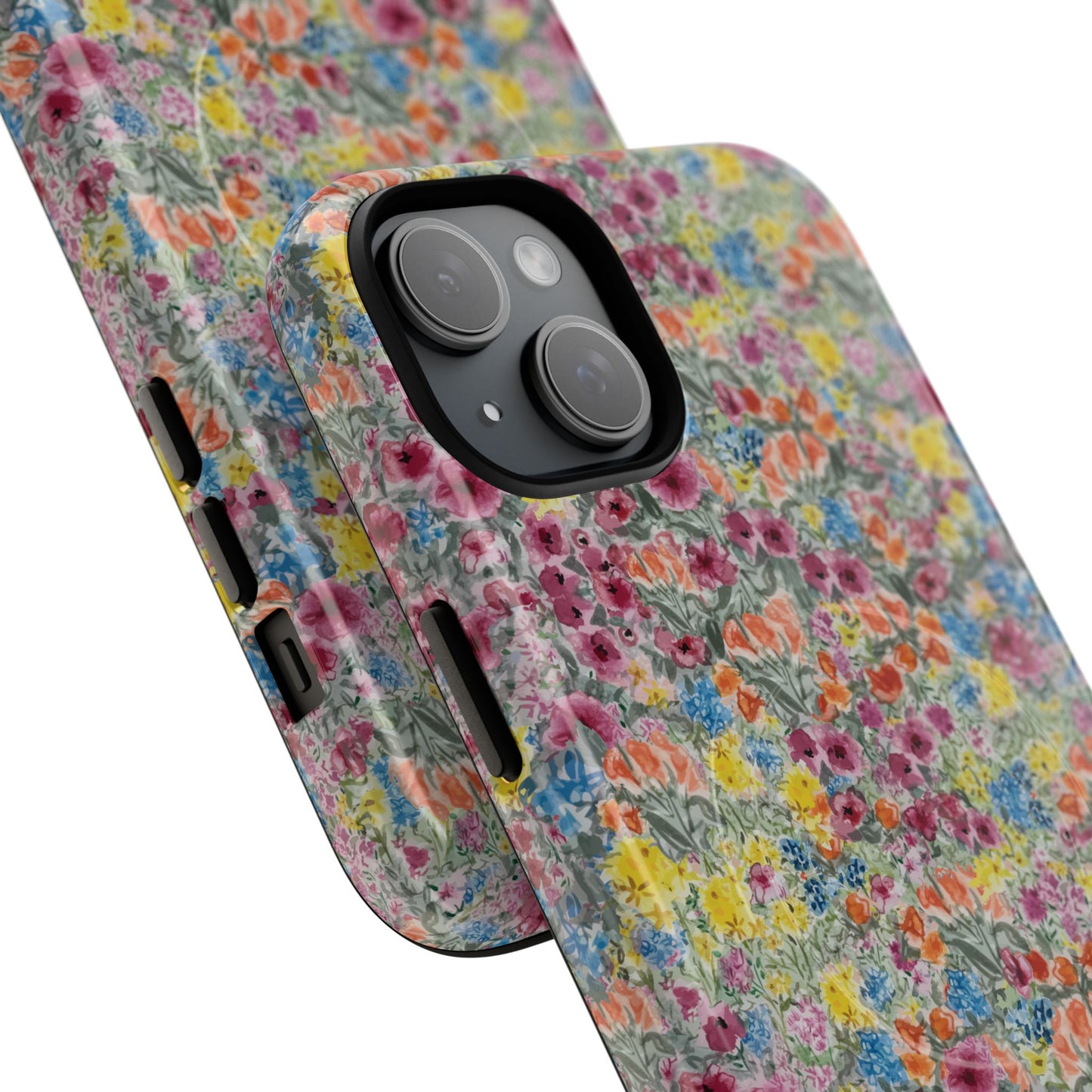 Meadow Blooms Floral Tough Phone Case — Colorful Wildflower Protective Cover