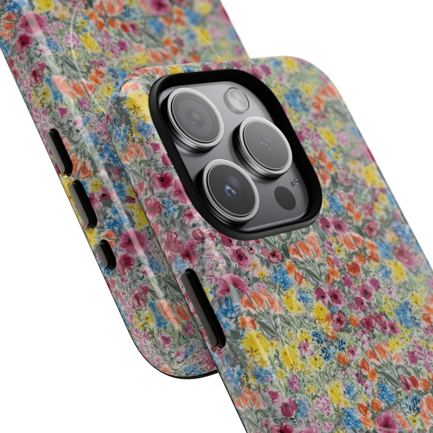 Meadow Blooms Floral Tough Phone Case — Colorful Wildflower Protective Cover