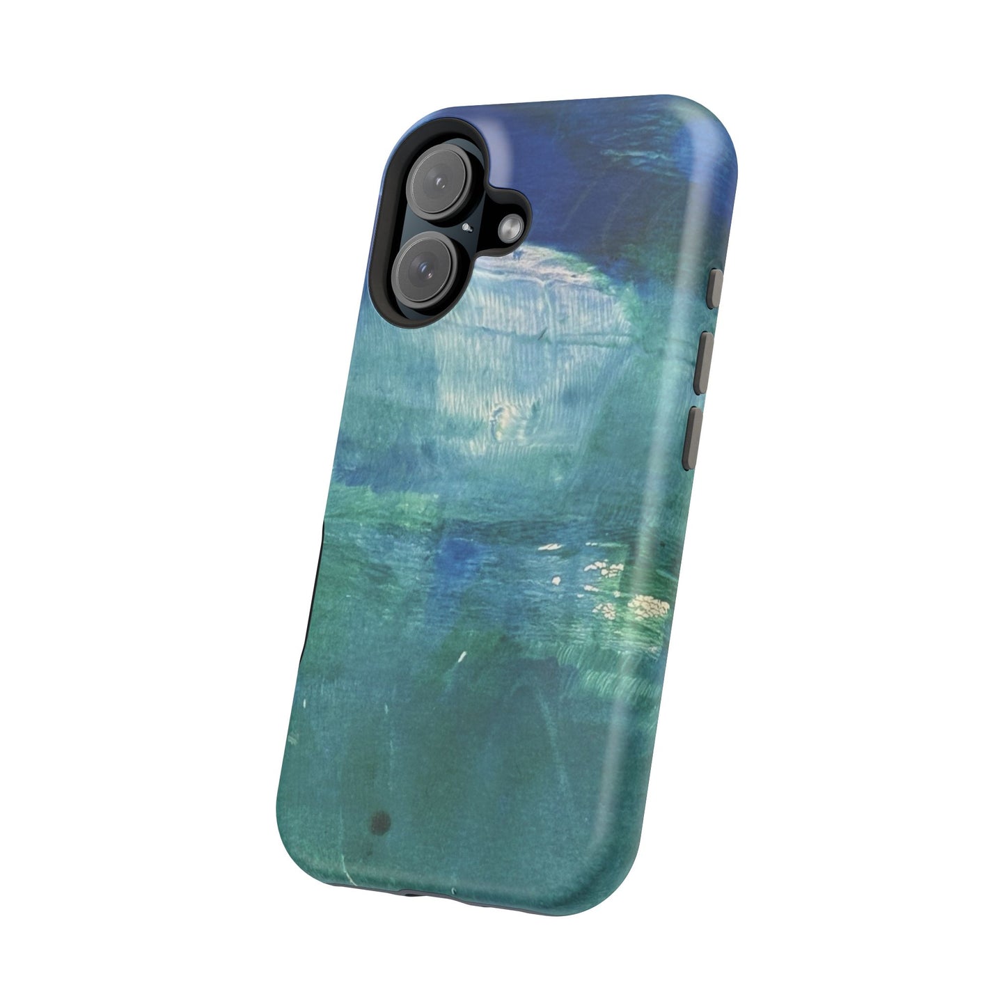 Where the Water Sleeps Magnetic Impact-Resistant Phone Case — Abstract Ocean Blue Art Blues Teal Green