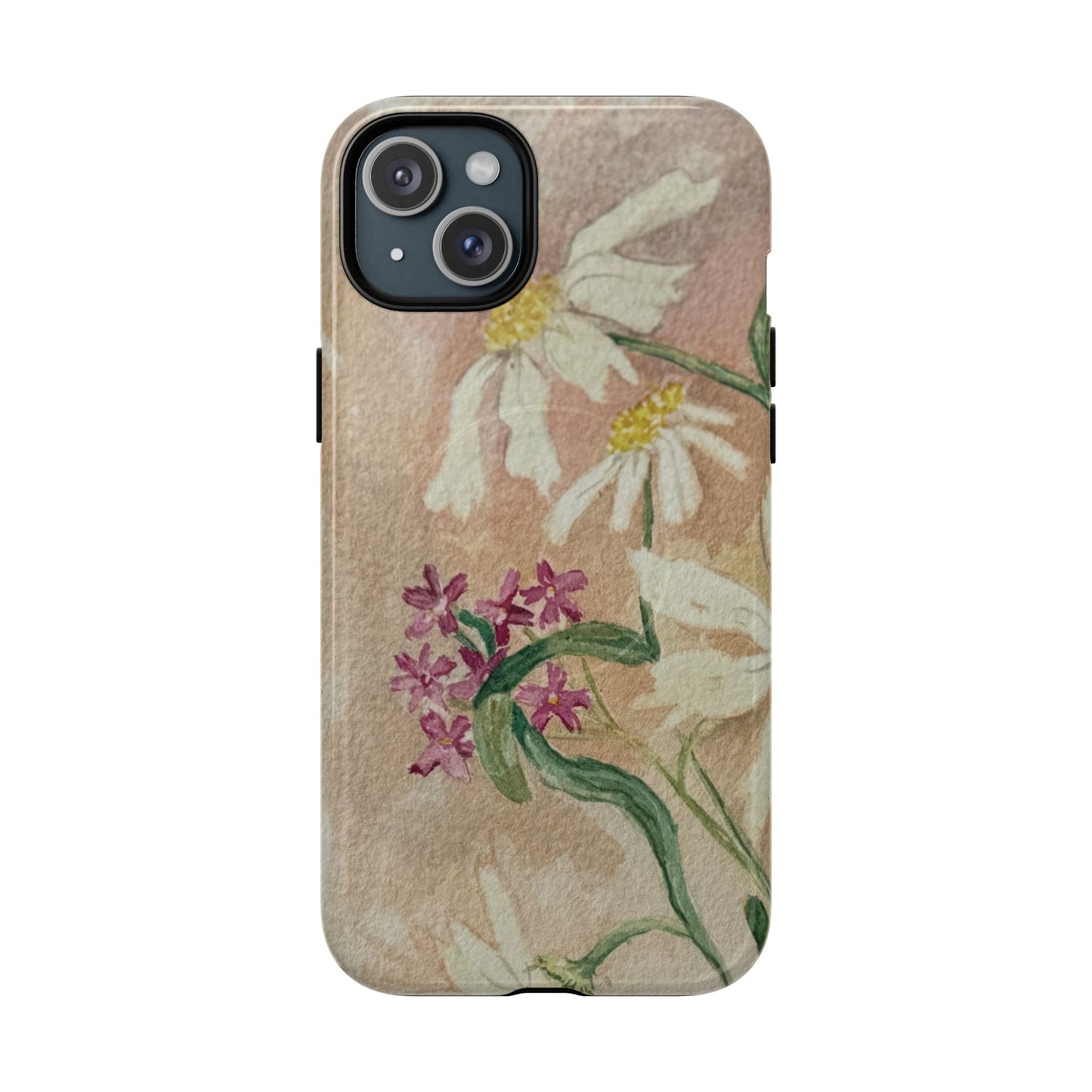 Floral Daisies Tough Magnetic Phone Case — Vintage Wildflower Design