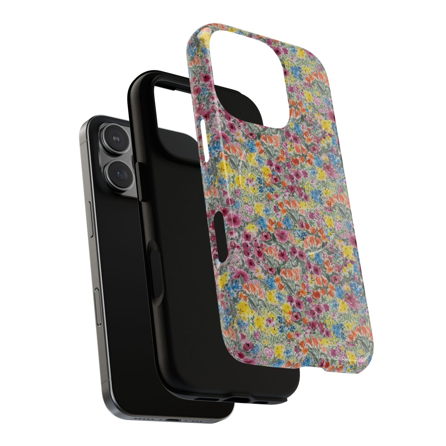 Meadow Blooms Floral Tough Phone Case — Colorful Wildflower Protective Cover