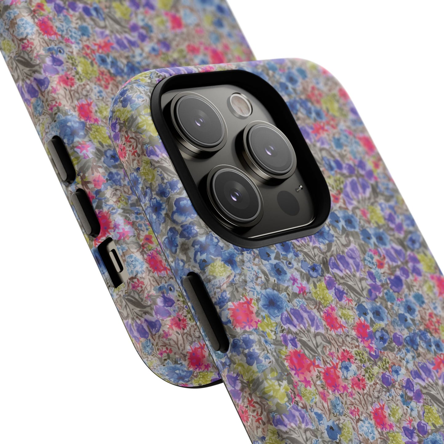 Blue Wildflower Meadow Blooms Watercolor Blue & Violet Floral Tough Magnetic Phone Cases