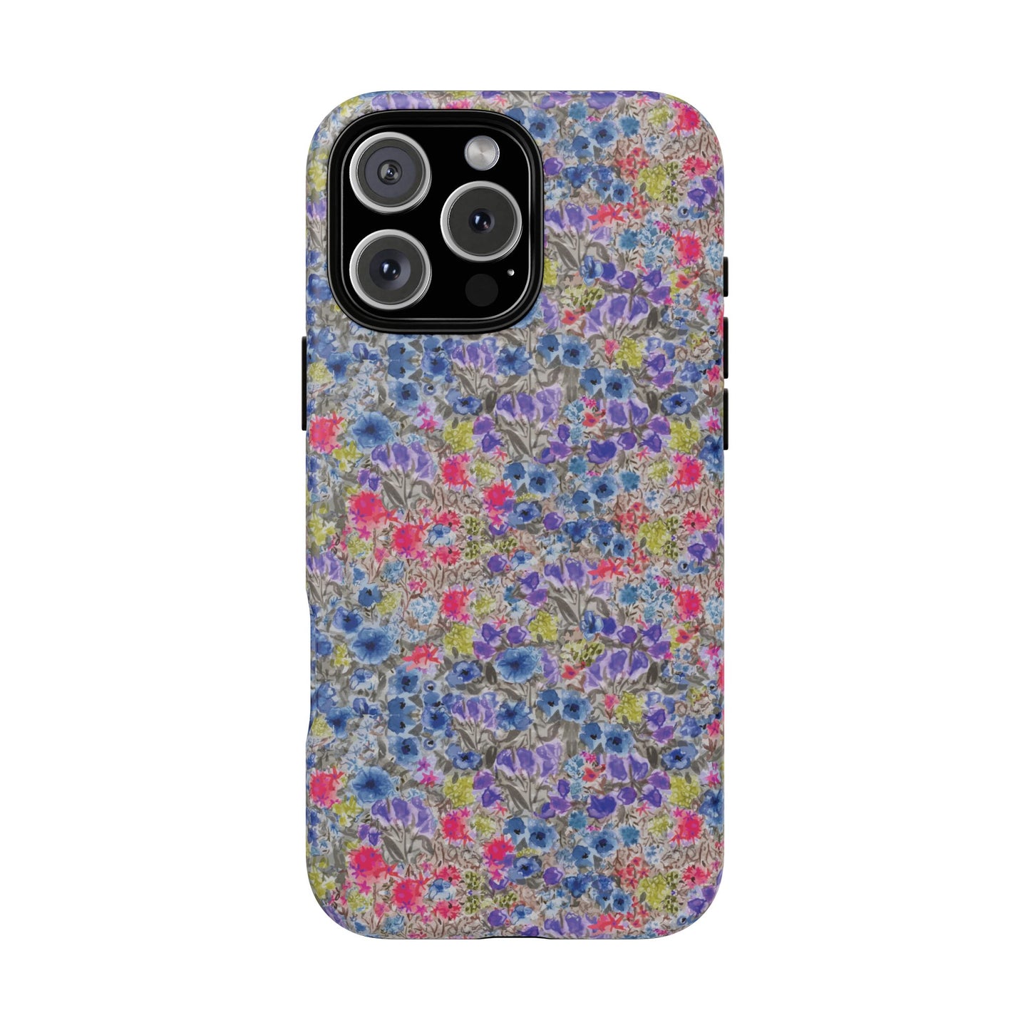 Blue Wildflower Meadow Blooms Watercolor Blue & Violet Floral Tough Magnetic Phone Cases