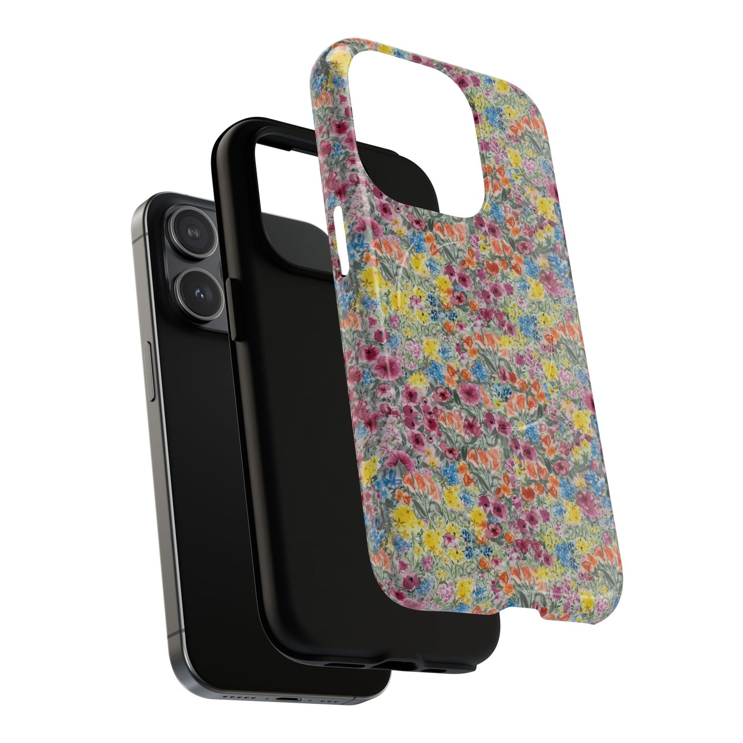 Meadow Blooms Floral Tough Phone Case — Colorful Wildflower Protective Cover