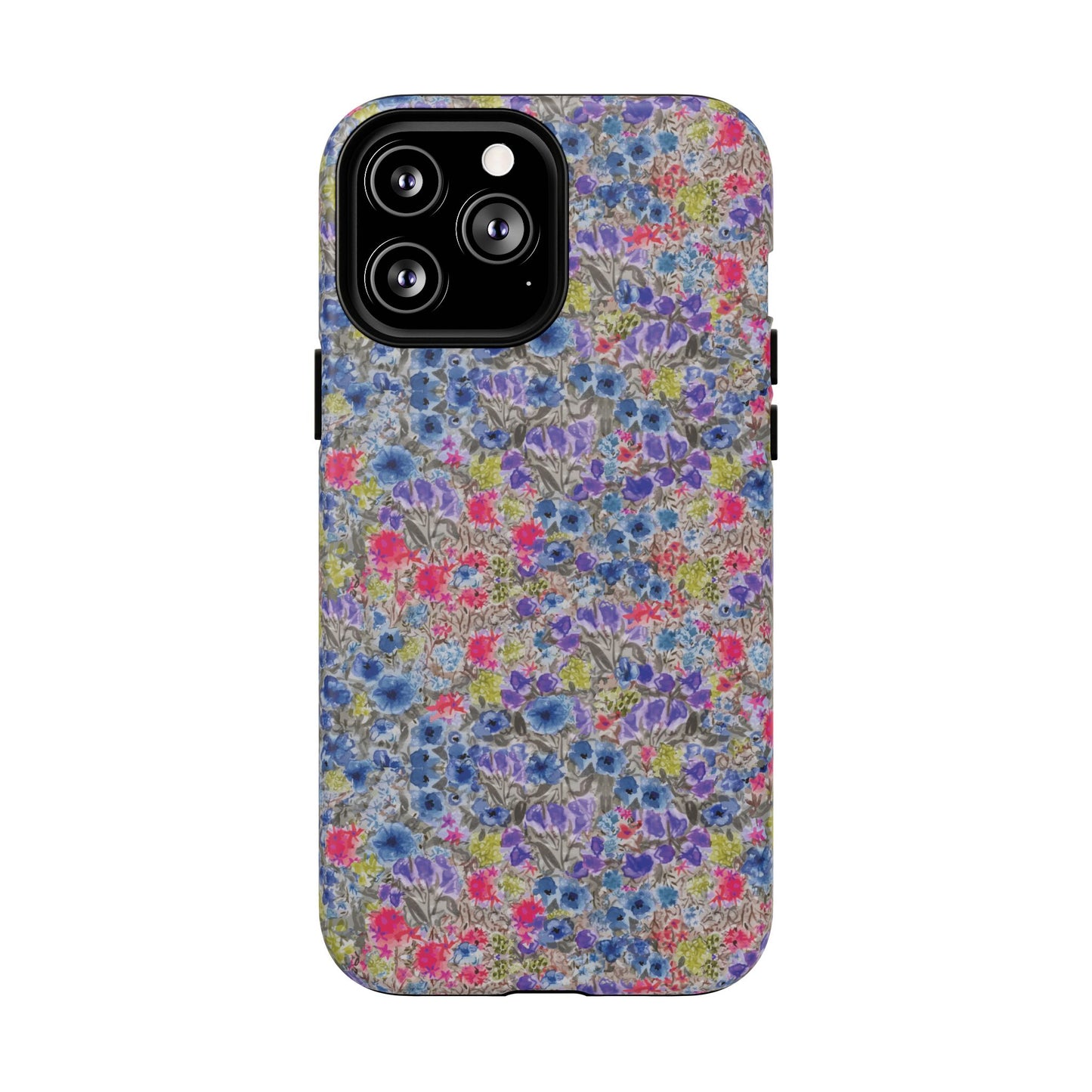 Blue Wildflower Meadow Blooms Watercolor Blue & Violet Floral Tough Magnetic Phone Cases