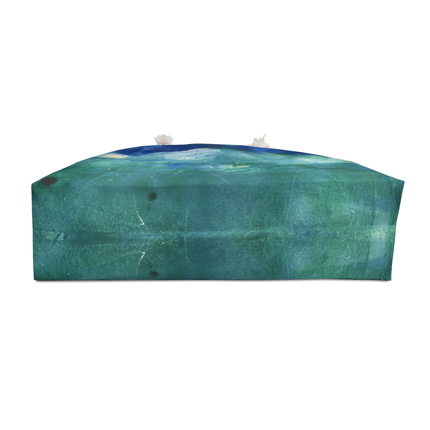 Where the Water Sleeps | Abstract Ocean Blue Weekender Bag — Artistic Coastal Travel Tote