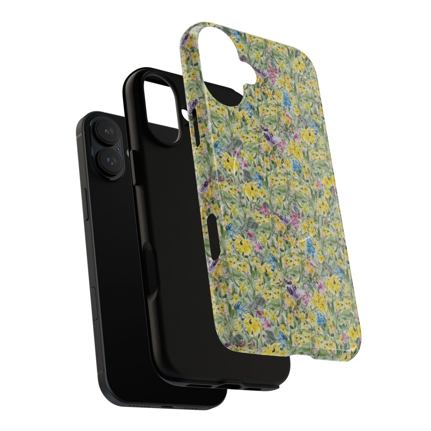 Wildflower Meadow Tough Magnetic Phone Case Watercolor Floral Botanical Case