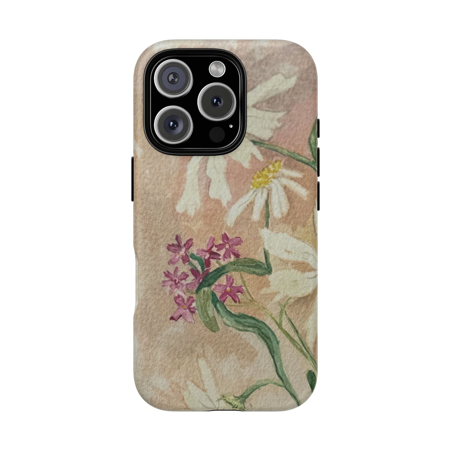 Floral Daisies Tough Magnetic Phone Case — Vintage Wildflower Design