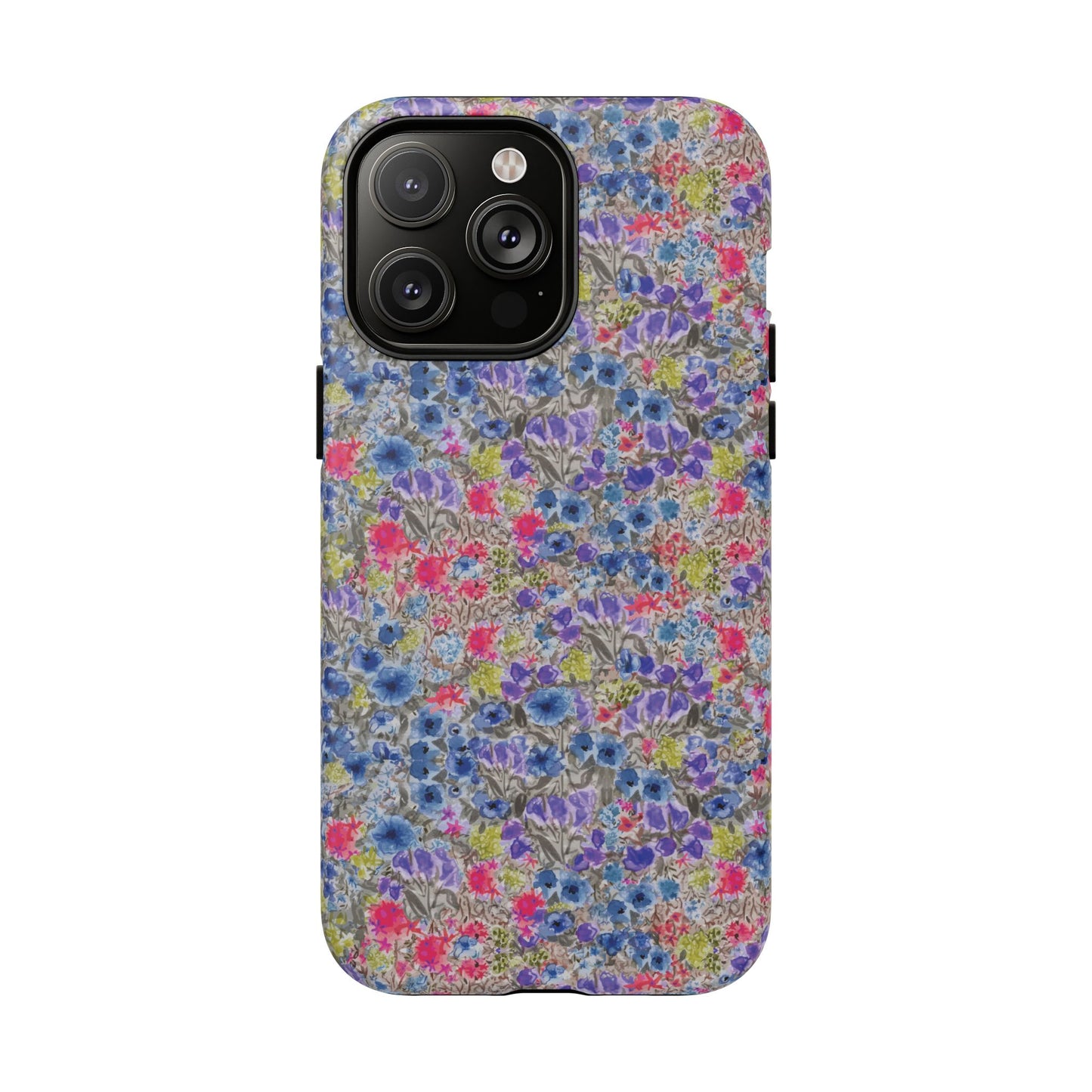 Blue Wildflower Meadow Blooms Watercolor Blue & Violet Floral Tough Magnetic Phone Cases
