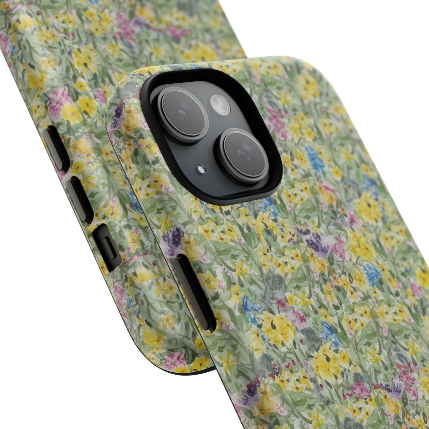 Wildflower Meadow Tough Magnetic Phone Case Watercolor Floral Botanical Case