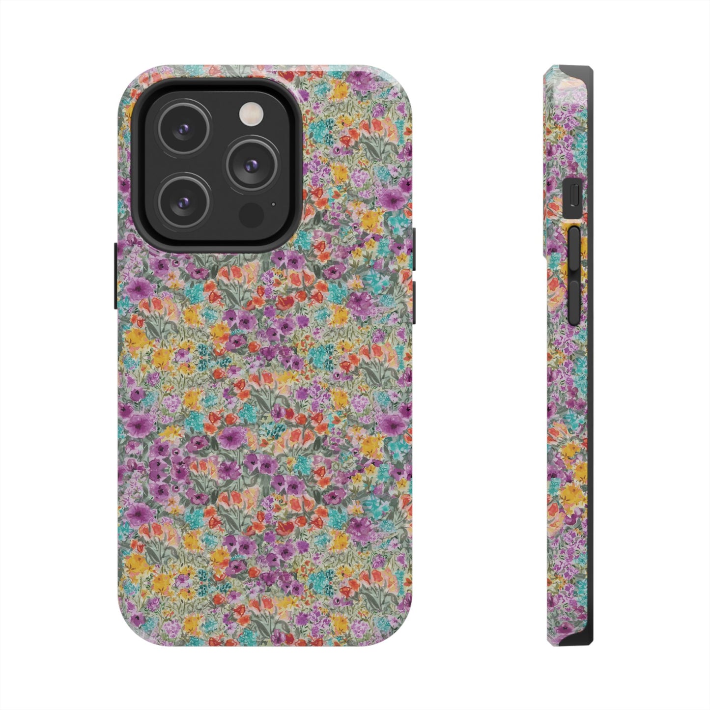 Wildflower Harmony  Watercolor Wildflower Phone Case – Colorful Floral Botanical Design Tough Phone Case