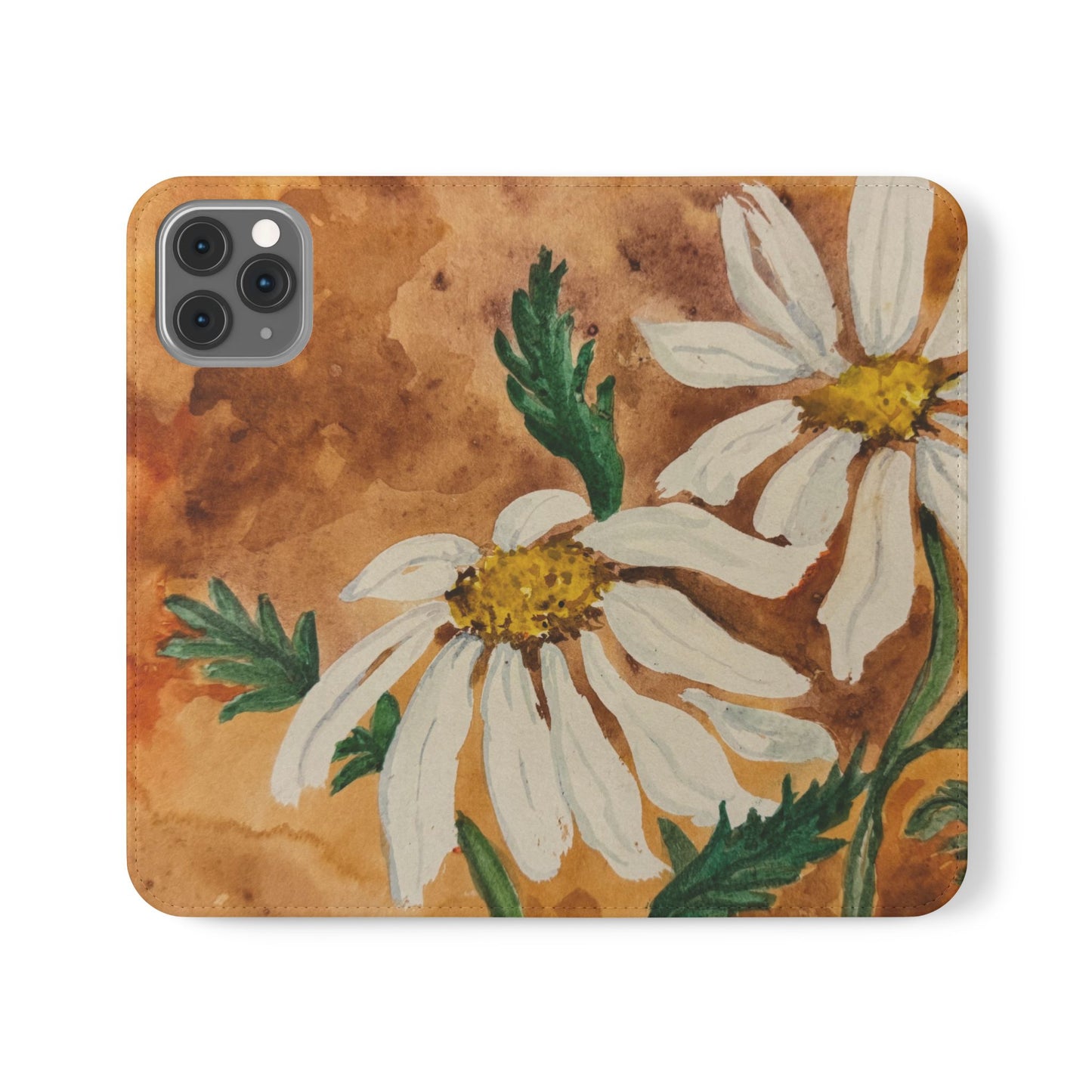 Golden Hour Daisies — Fold-Over Phone Case
