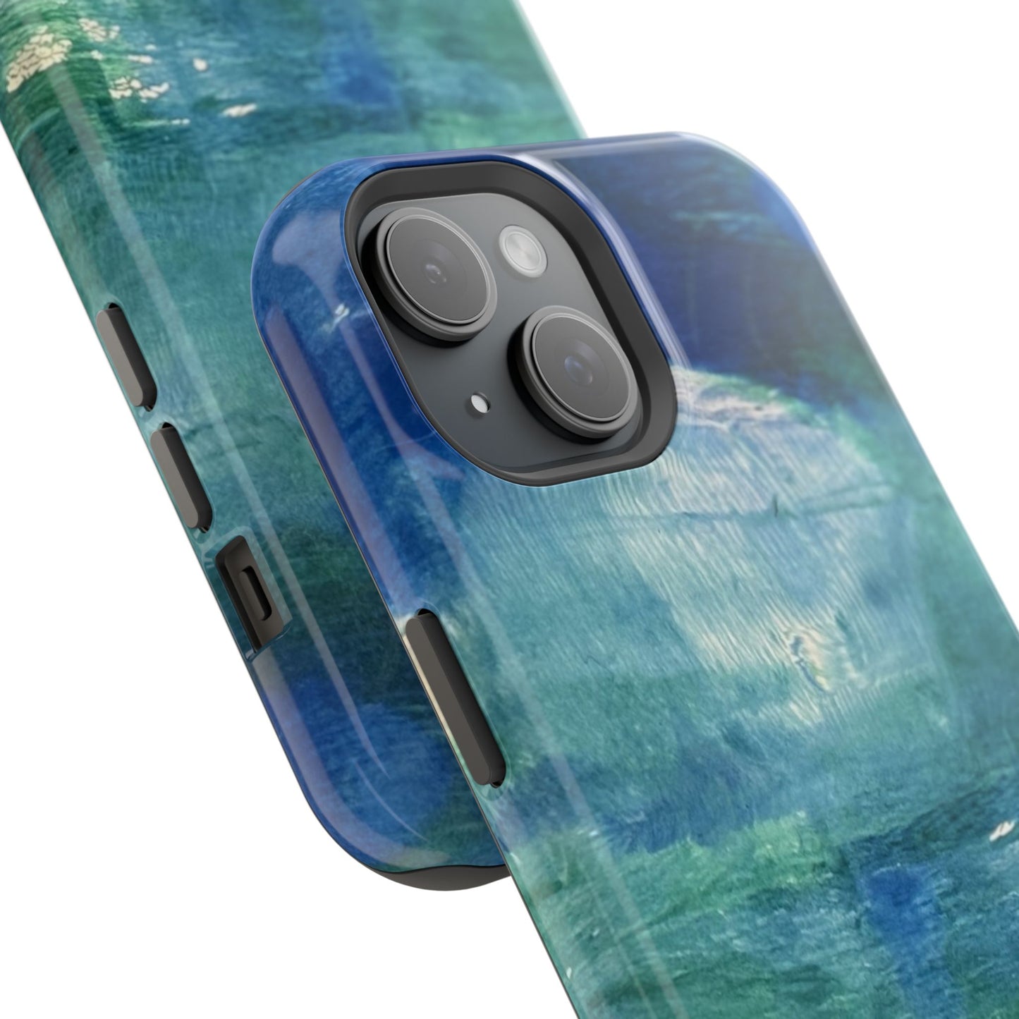 Where the Water Sleeps Magnetic Impact-Resistant Phone Case — Abstract Ocean Blue Art Blues Teal Green