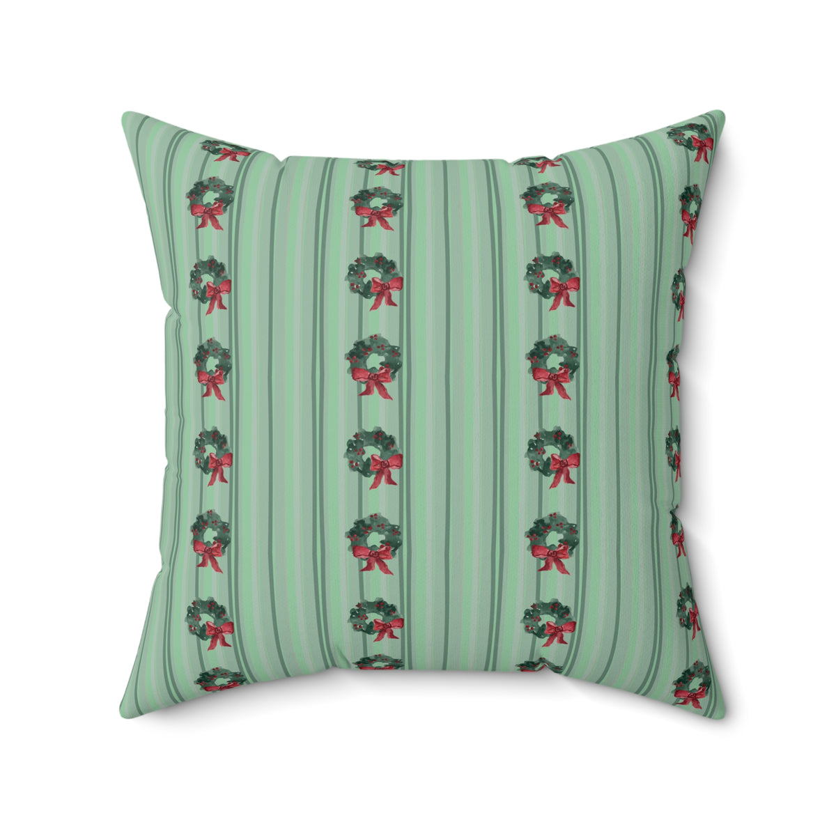 Festive Holiday Faux Suede Throw Pillow — front view (view 4)