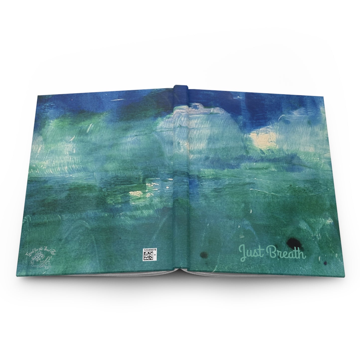 Where the Water Sleeps Just Breath Hardcover Journal — Ocean Abstract Matte Notebook for Mindfulness & Daily Reflection Patronizable