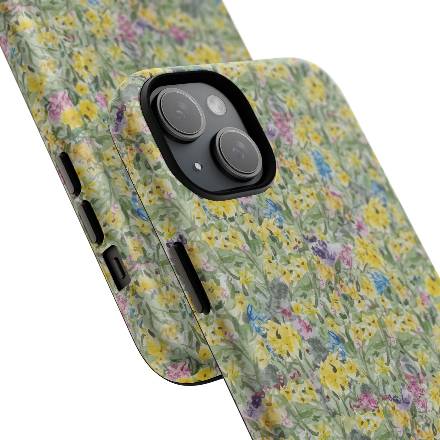 Wildflower Meadow Tough Magnetic Phone Case Watercolor Floral Botanical Case