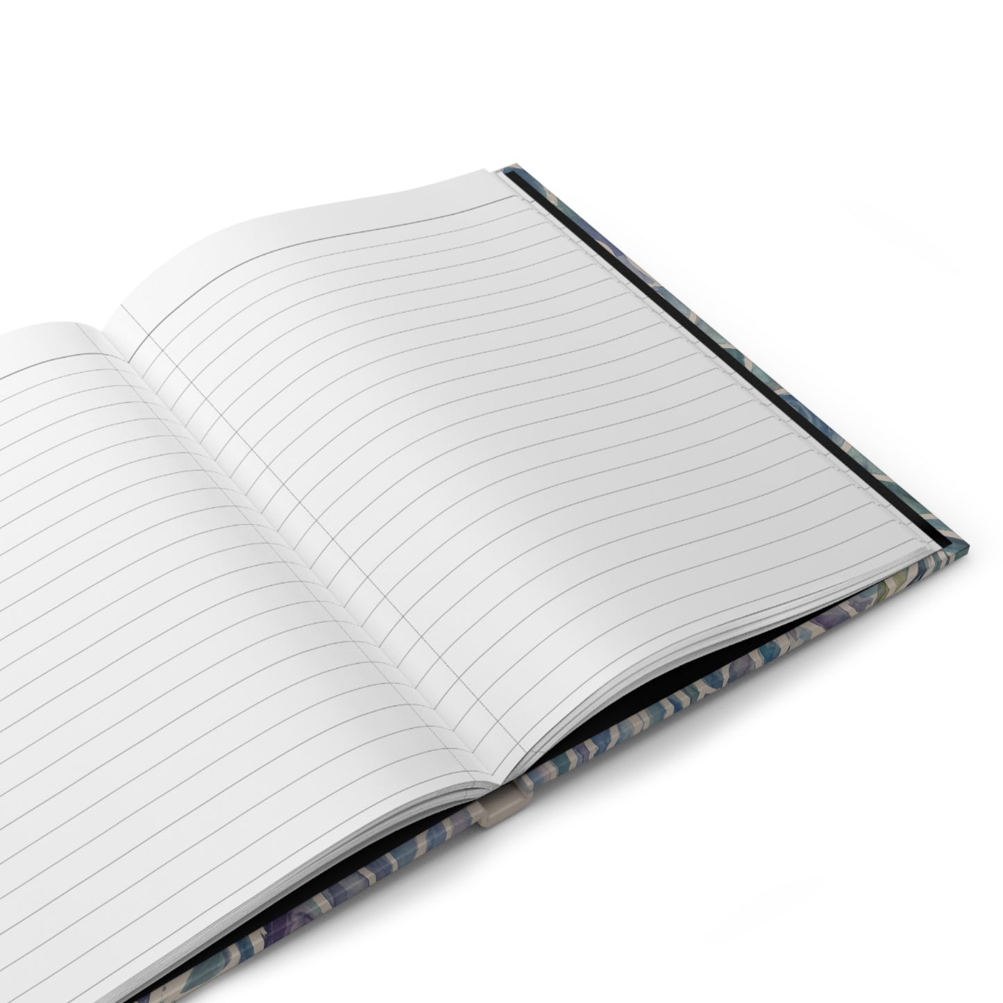 Ocean Wave Pattern Hardcover Journal — Matte Nautical Notebook for Travel, Sketching & Daily Notes