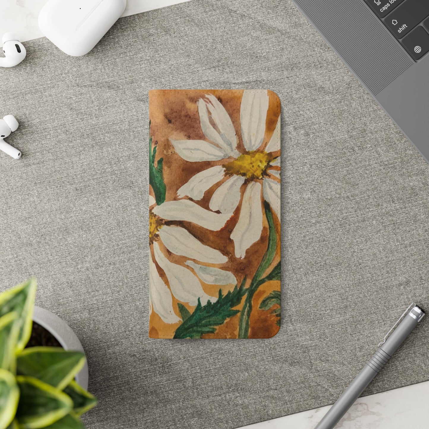 Golden Hour Daisies — Fold-Over Phone Case
