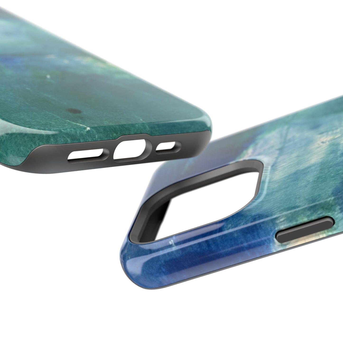 Where the Water Sleeps Magnetic Impact-Resistant Phone Case — Abstract Ocean Blue Art Blues Teal Green