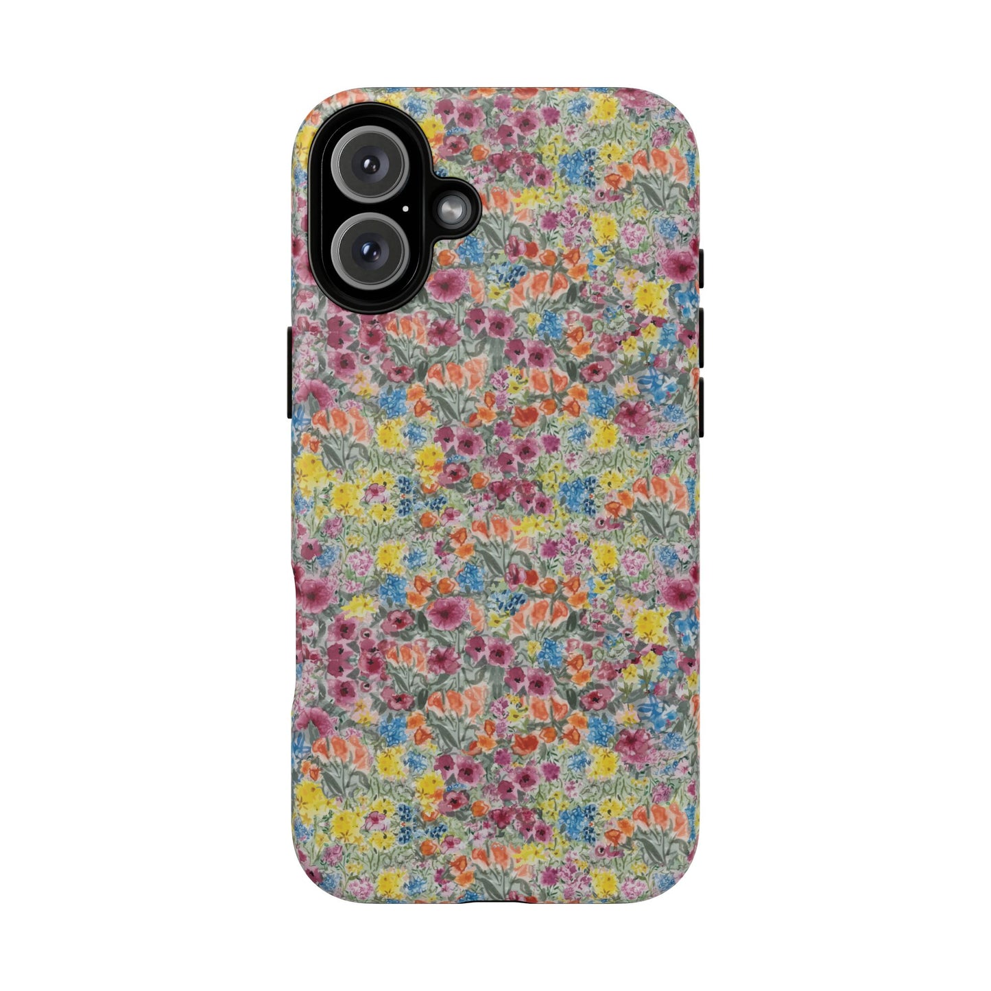 Meadow Blooms Floral Tough Phone Case — Colorful Wildflower Protective Cover