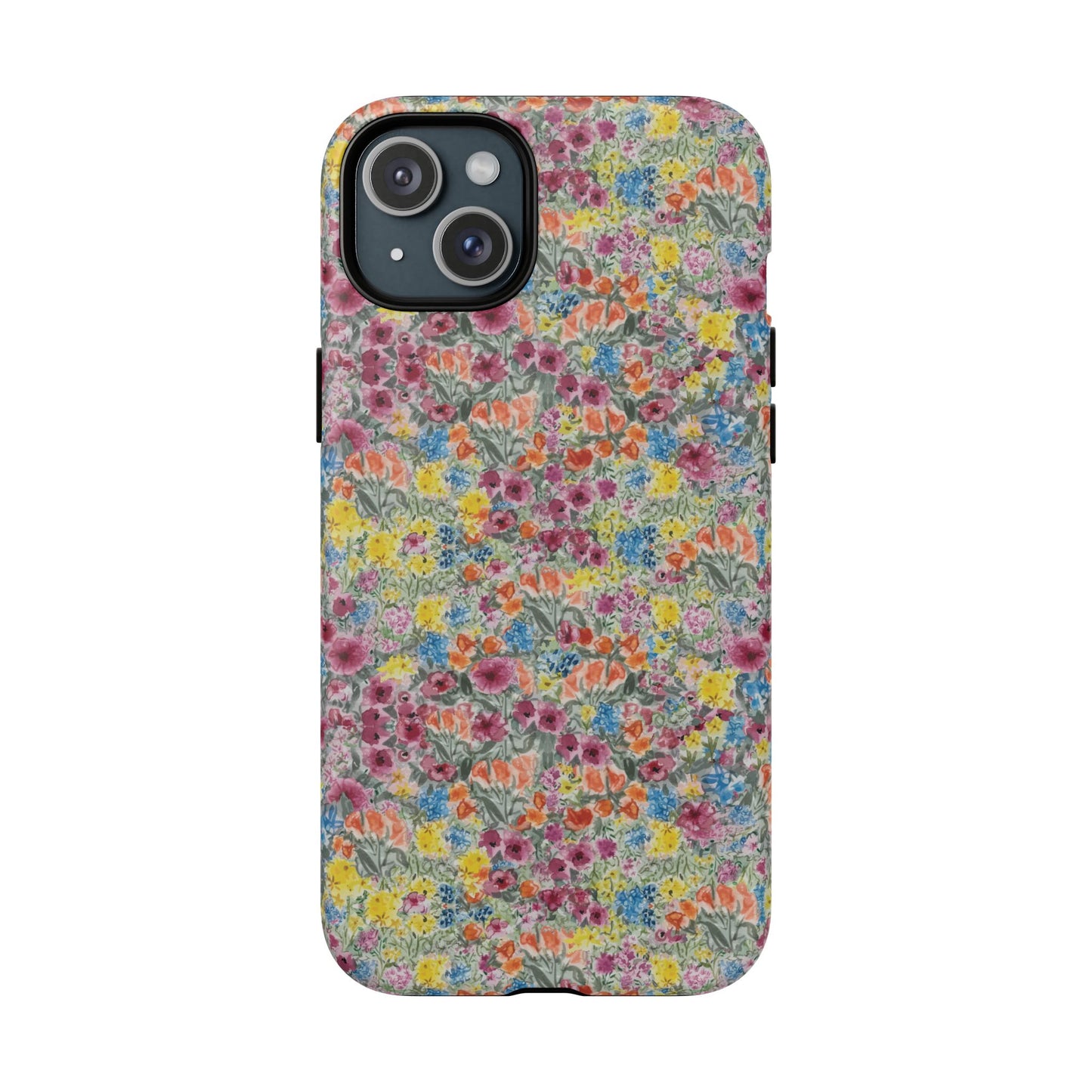 Meadow Blooms Floral Tough Phone Case — Colorful Wildflower Protective Cover