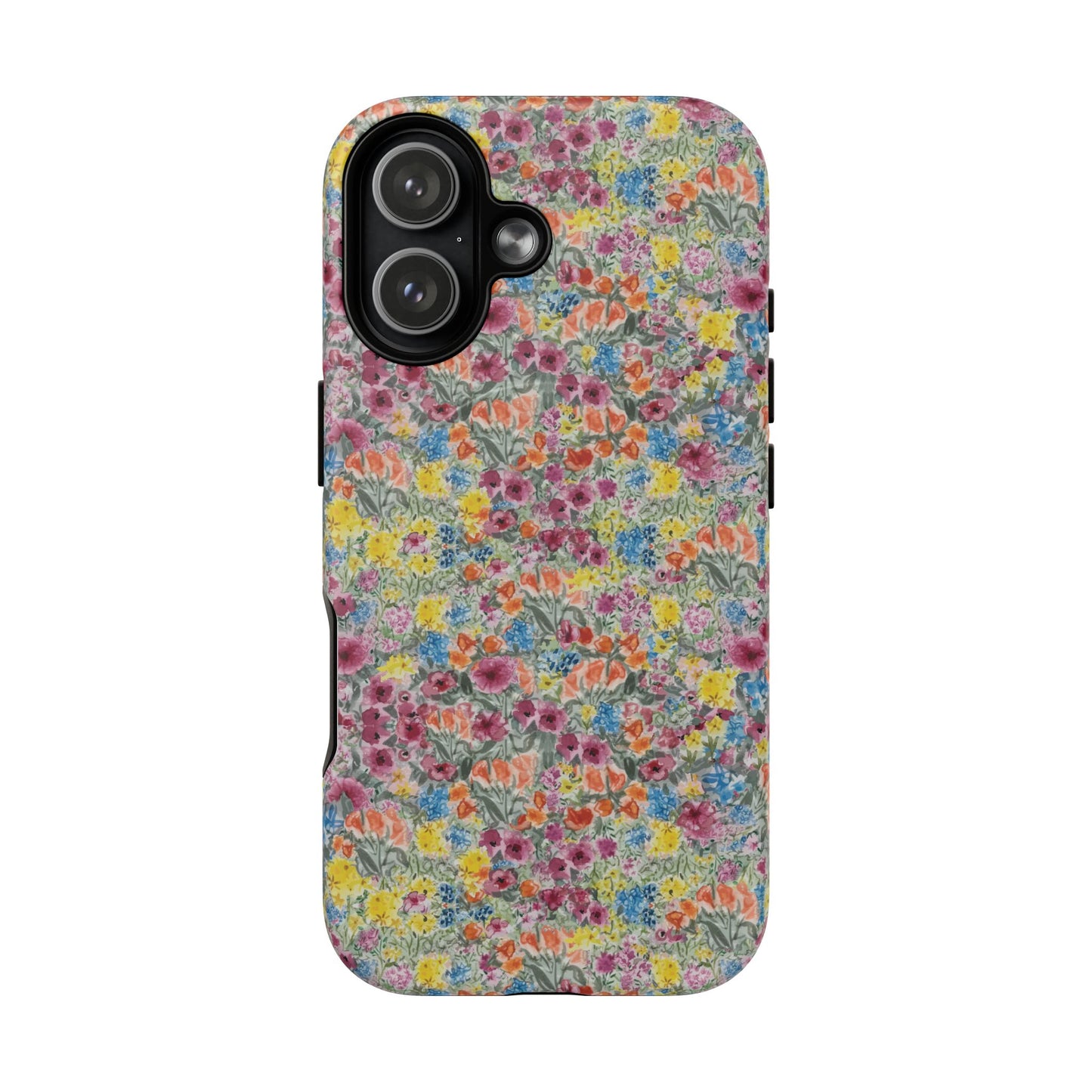 Meadow Blooms Floral Tough Phone Case — Colorful Wildflower Protective Cover