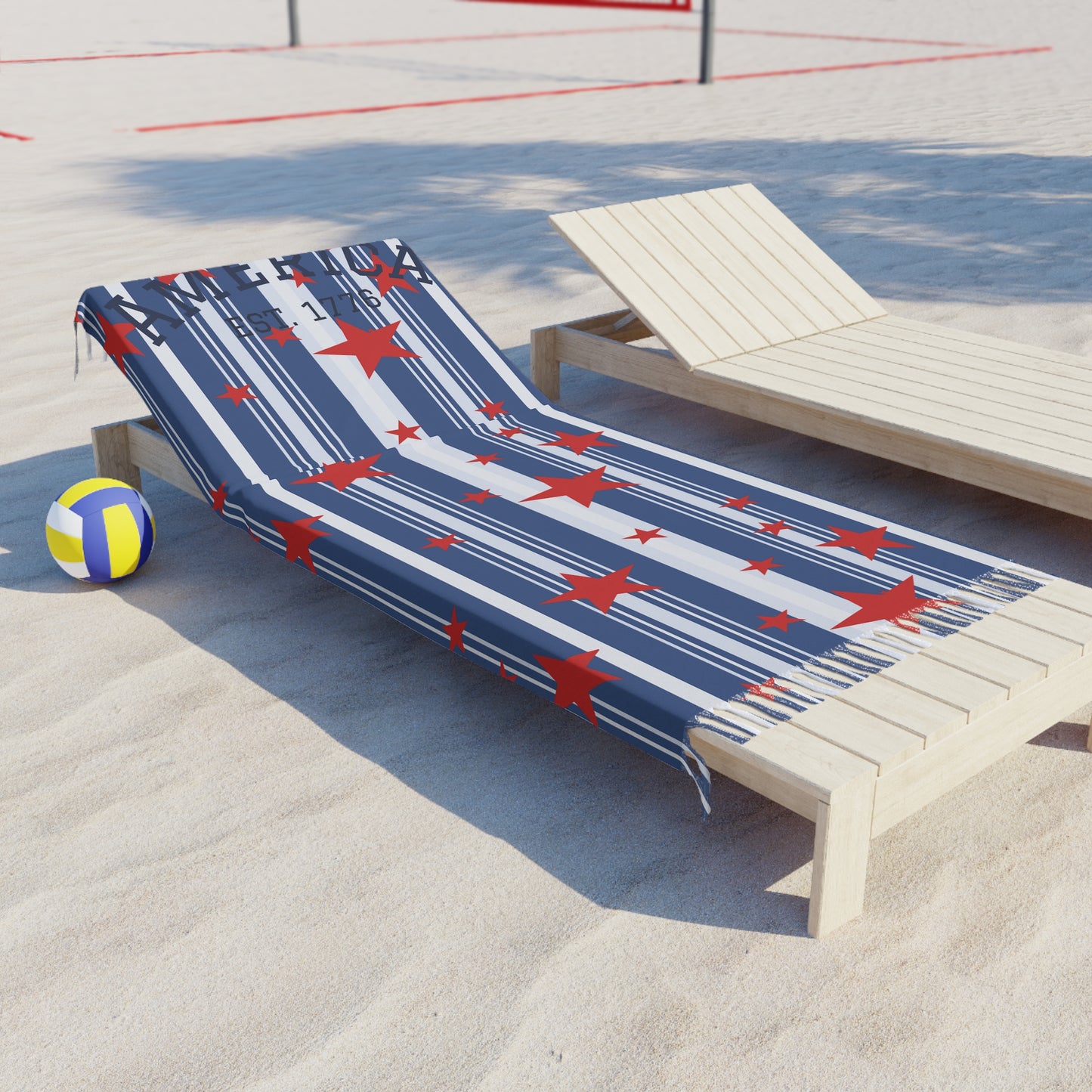 America EST  1776 Heritage Blue  Beach Cloth