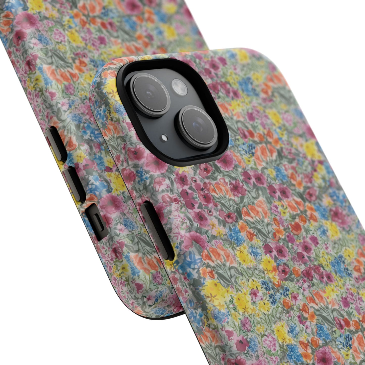 Meadow Blooms Floral Tough Phone Case — Colorful Wildflower Protective Cover