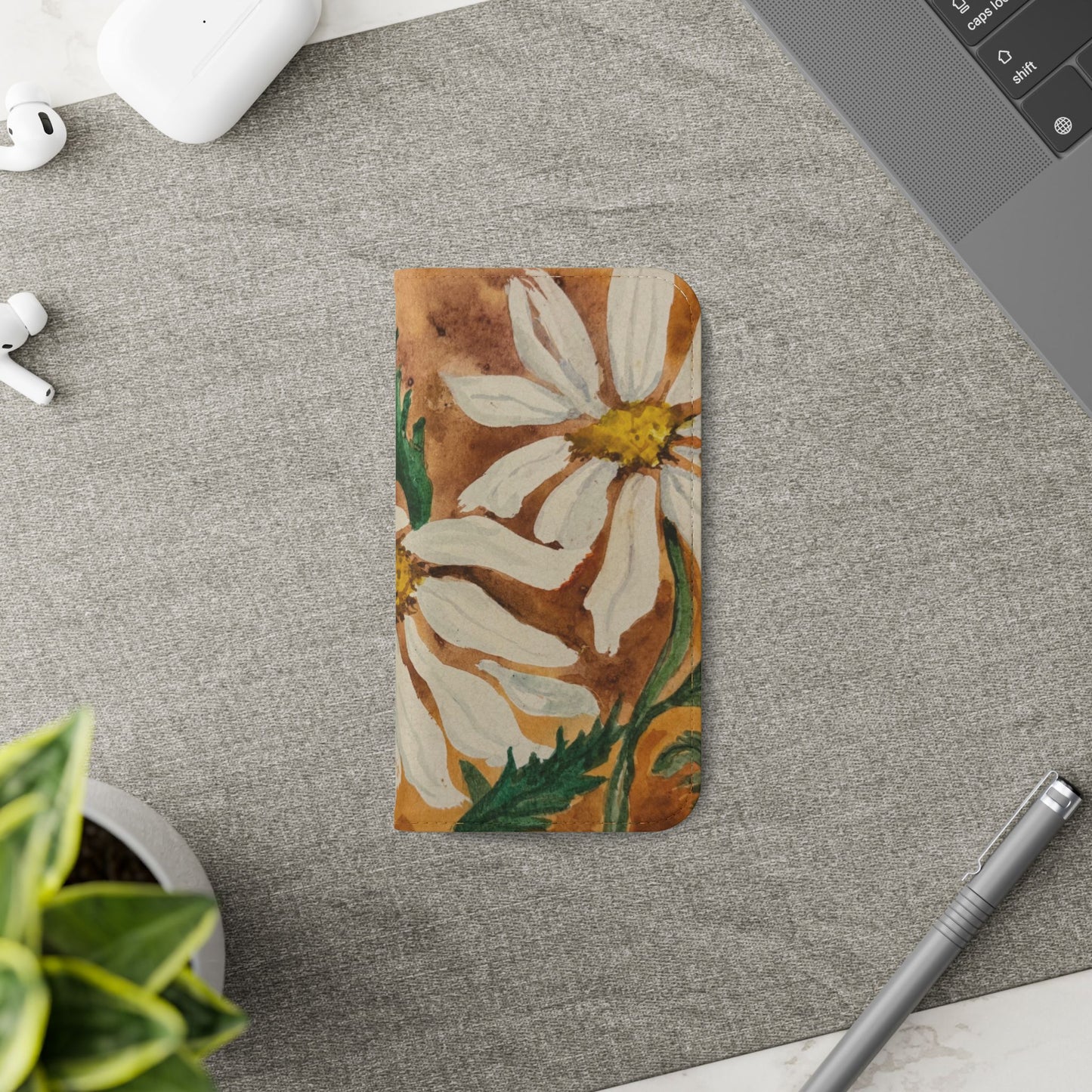 Golden Hour Daisies — Fold-Over Phone Case