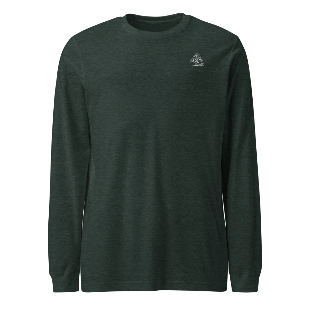 Good For The Soul Art Cotton Long Sleeve Tee — Heather Forest, 2XL