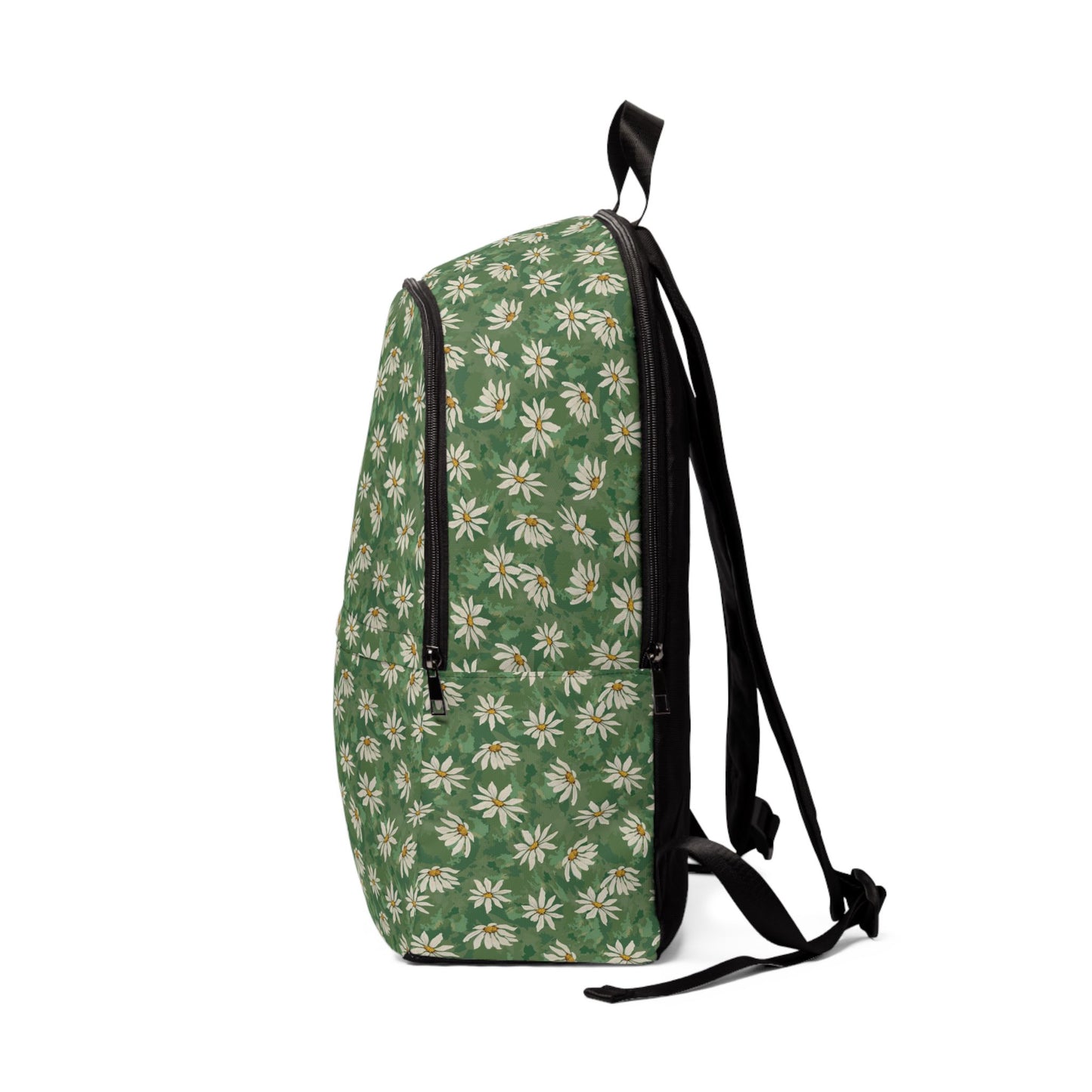 Daisy Meadow Backpack – Green Floral Everyday Nylon Bag