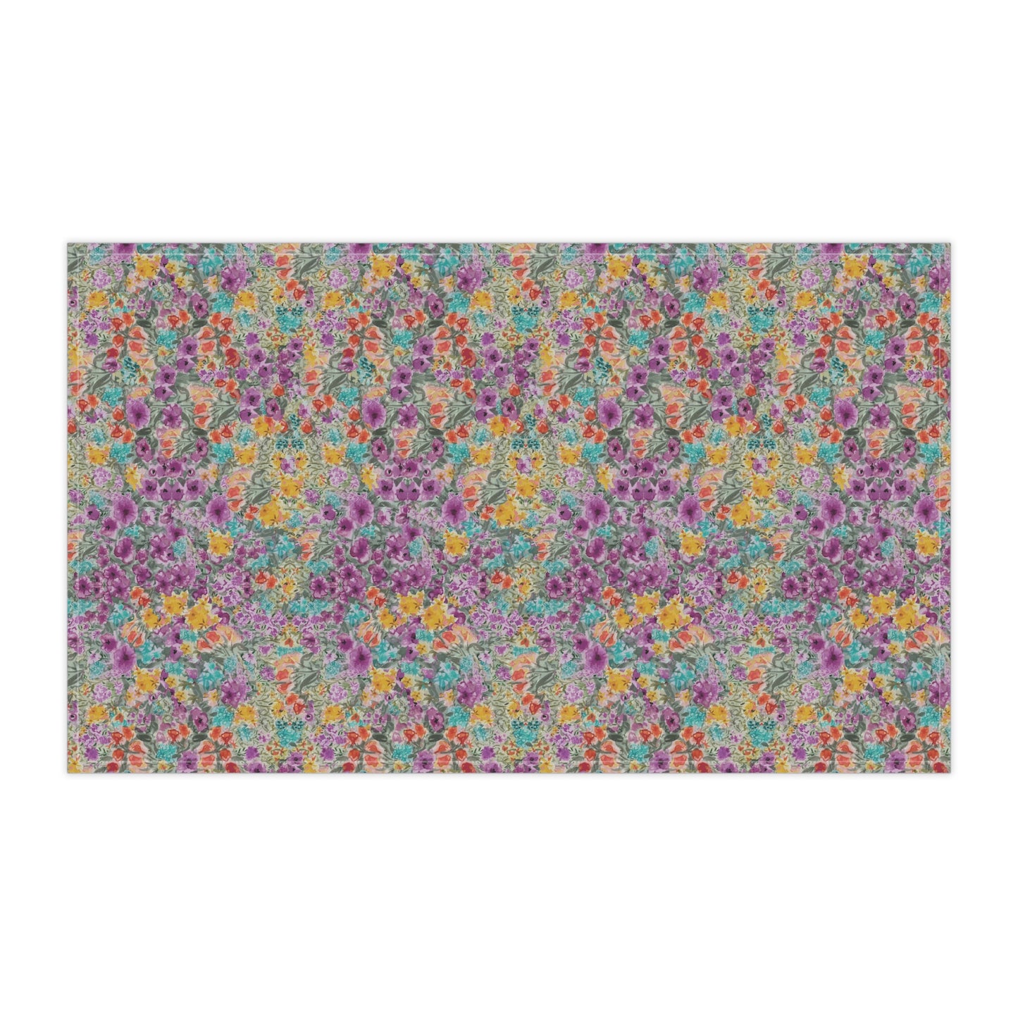 Wild Flower Meadow Purple and Orange  Tea Towels (cotton)