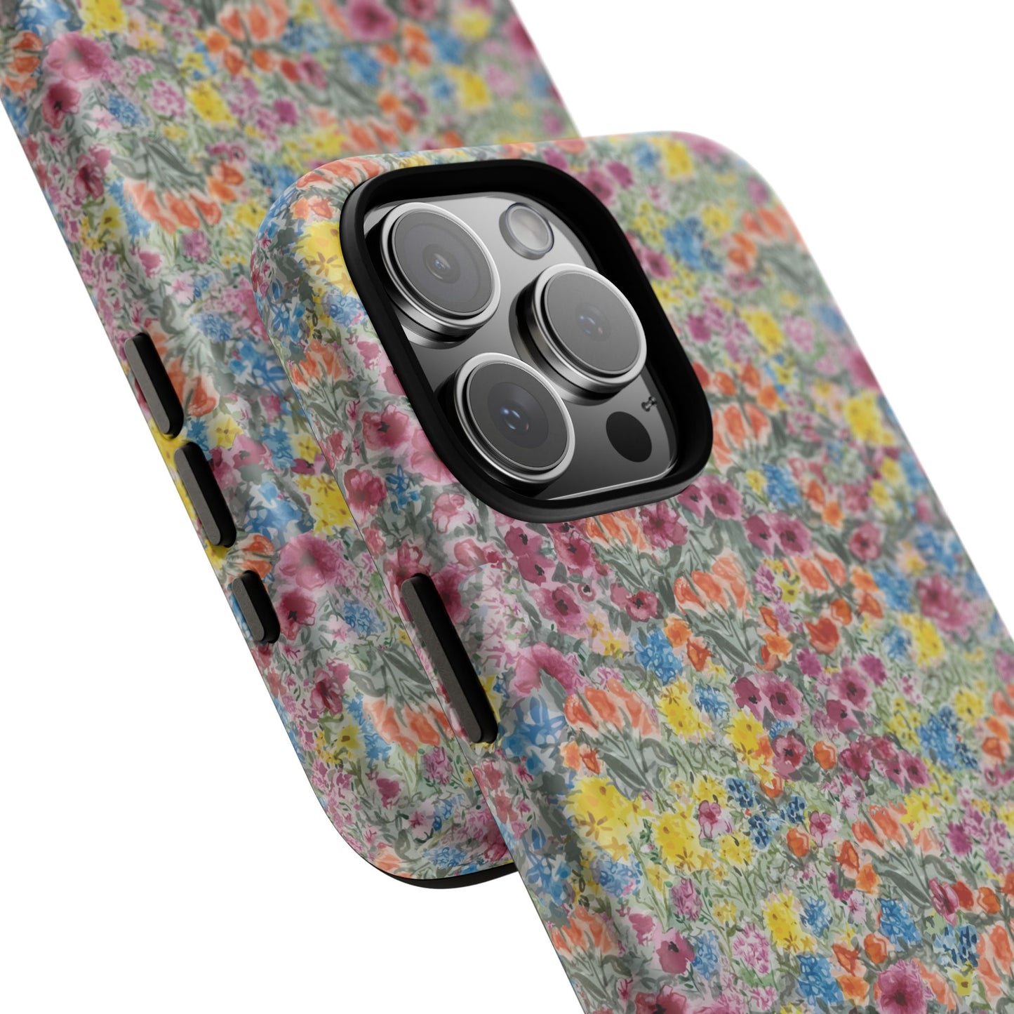Meadow Blooms Floral Tough Phone Case — Colorful Wildflower Protective Cover