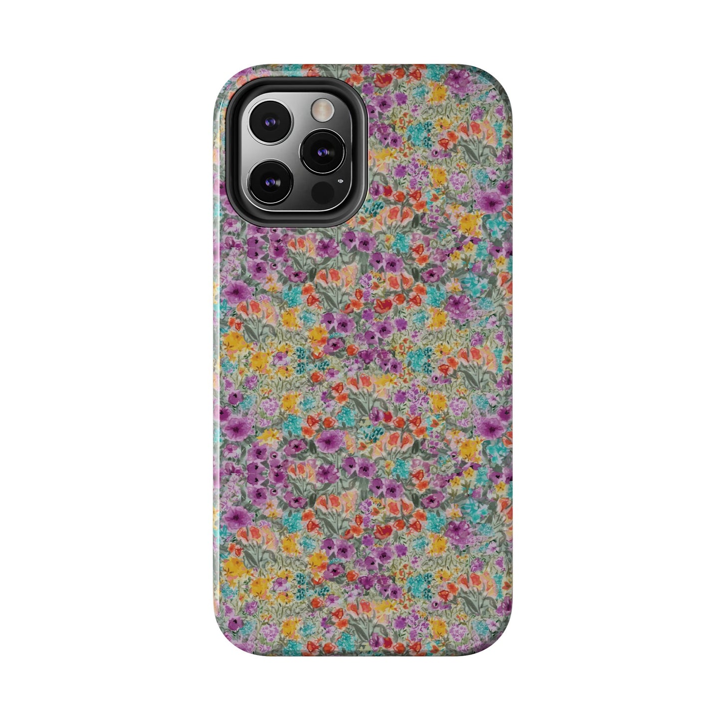 Wildflower Harmony  Watercolor Wildflower Phone Case – Colorful Floral Botanical Design Tough Phone Case