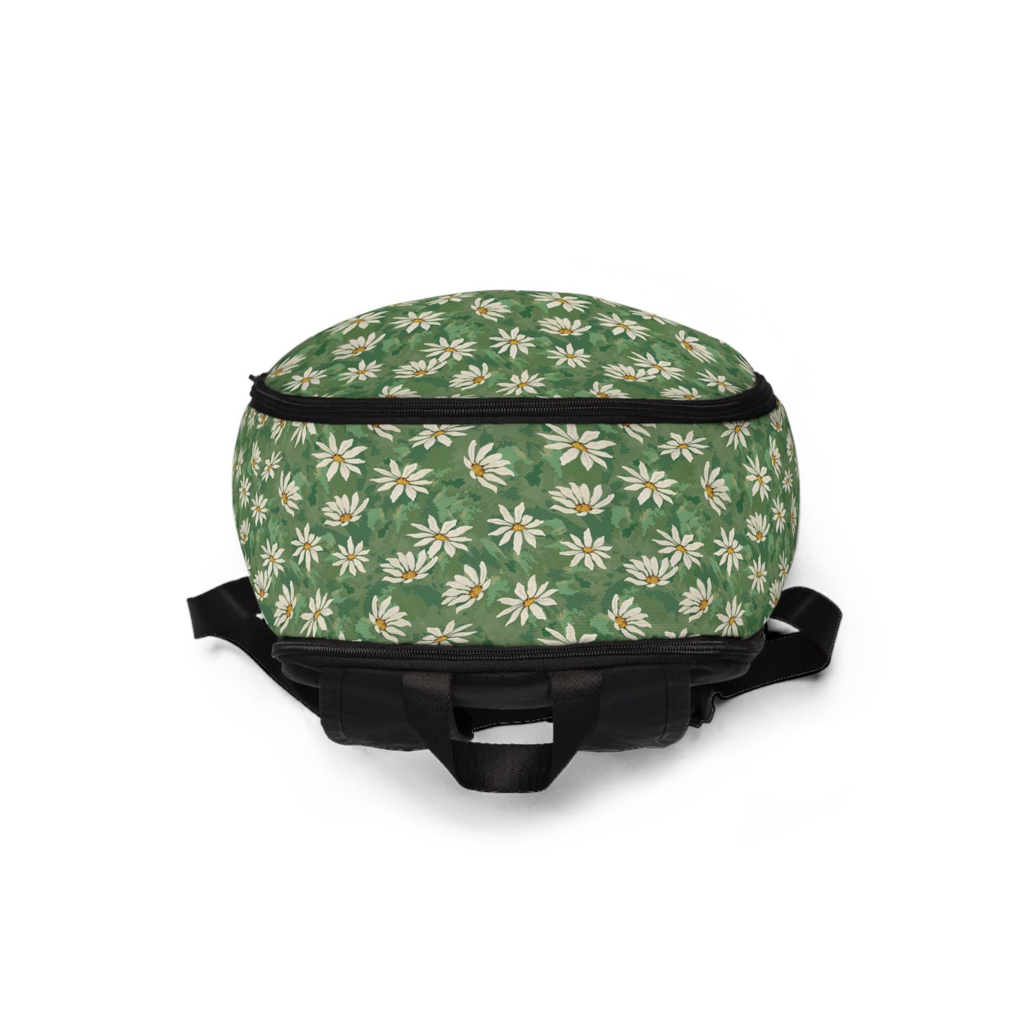 Daisy Meadow Backpack – Green Floral Everyday Nylon Bag