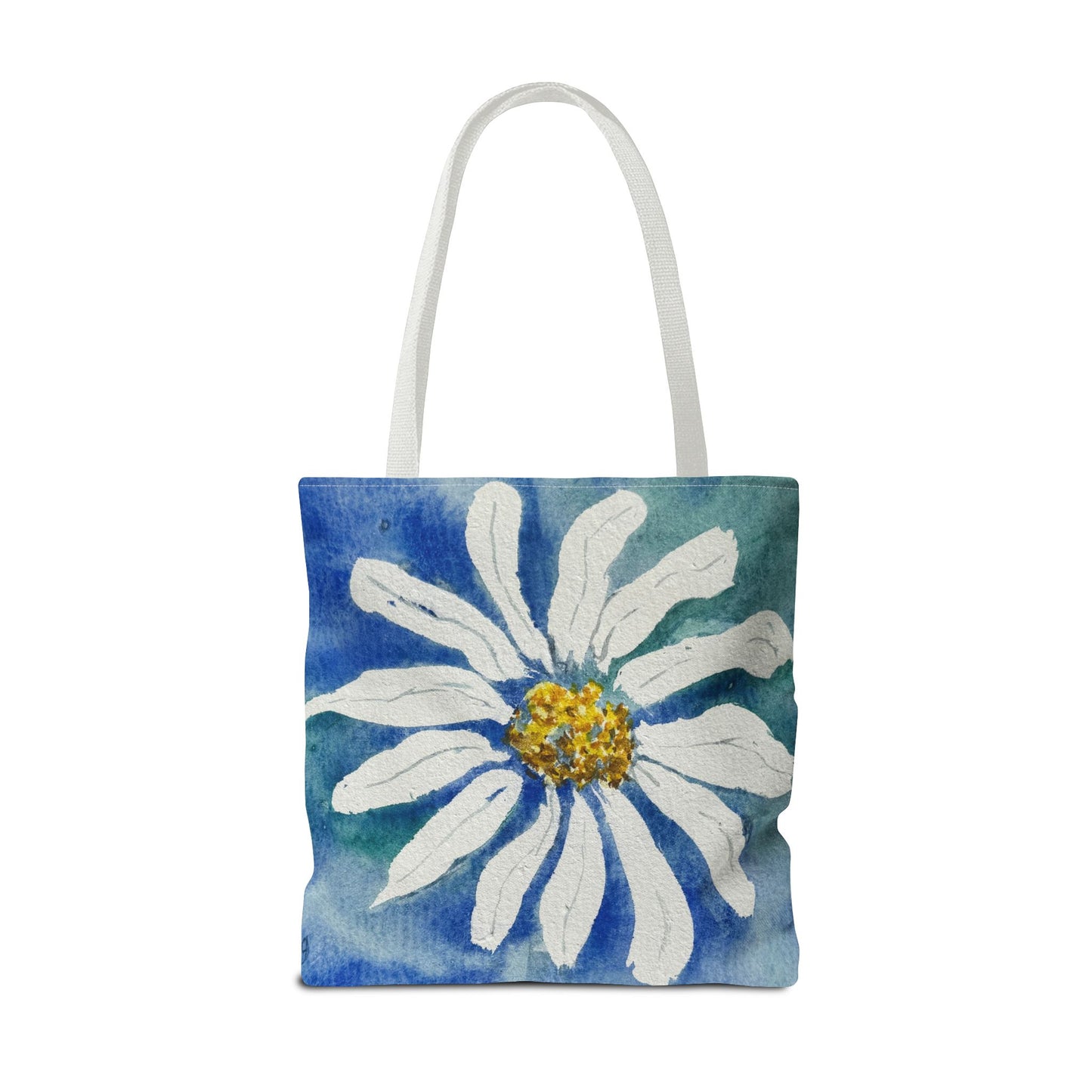 White Daisy Painting Tote Bag | Floral Watercolor Art