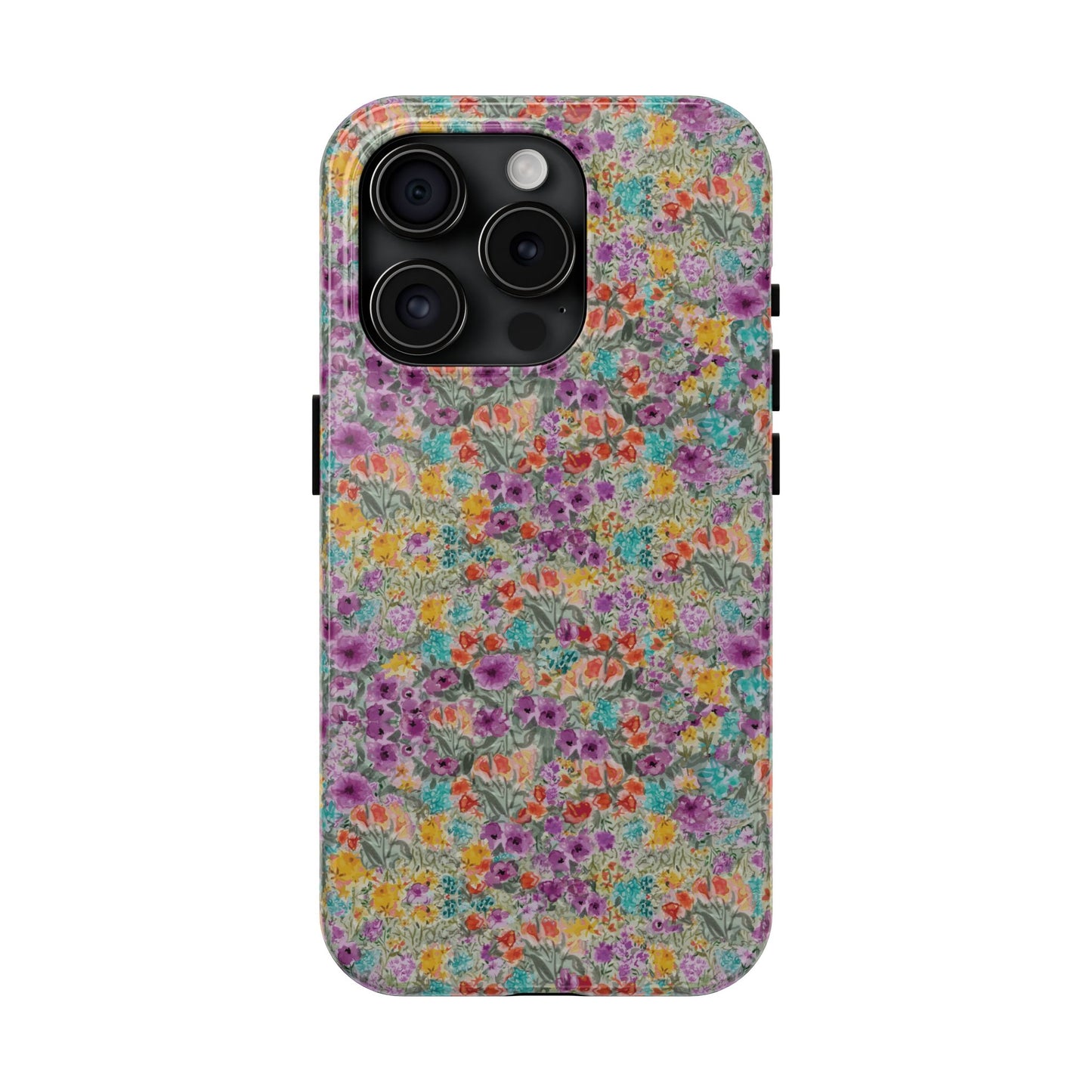 Wildflower Harmony  Watercolor Wildflower Phone Case – Colorful Floral Botanical Design Tough Phone Case