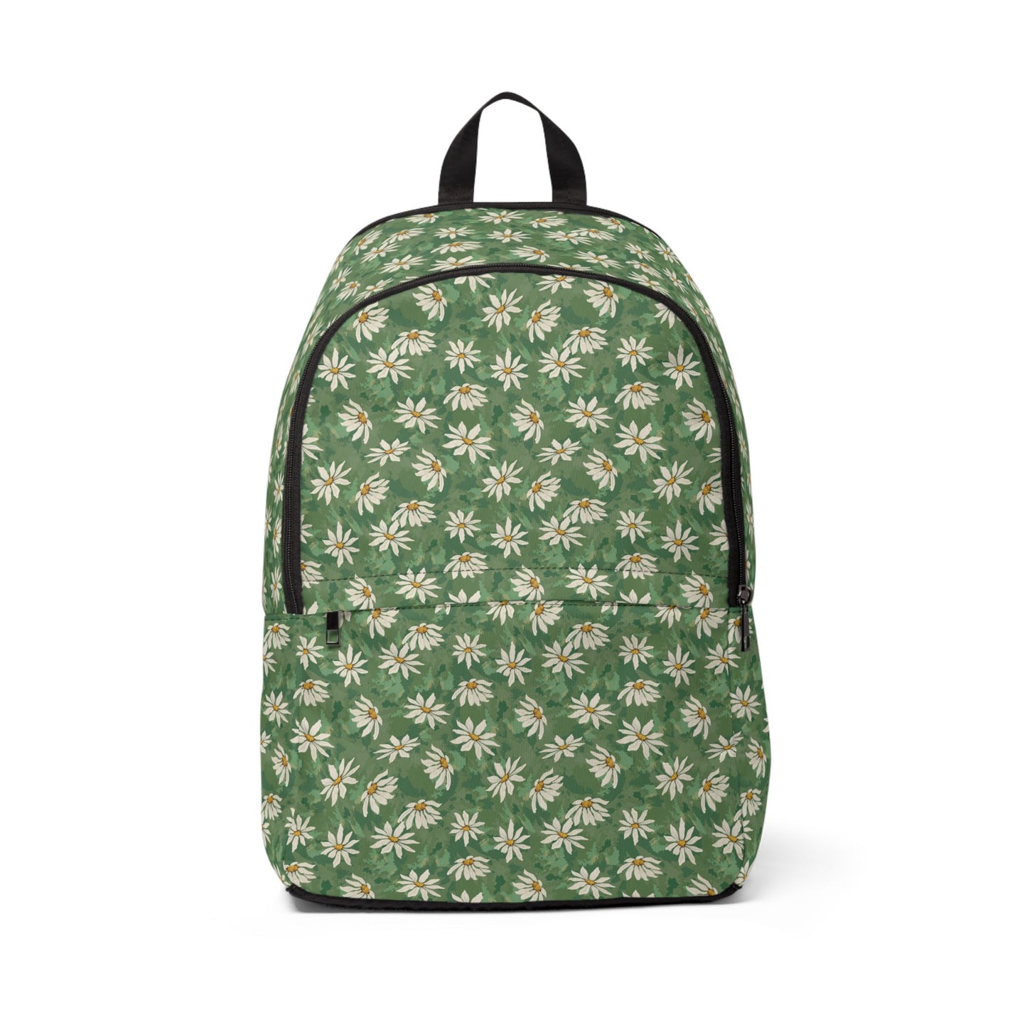 Daisy Meadow Backpack – Green Floral Everyday Nylon Bag