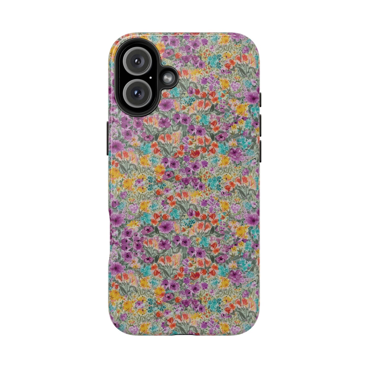 Wildflower Harmony  Watercolor Wildflower Phone Case – Colorful Floral Botanical Design Tough Phone Case