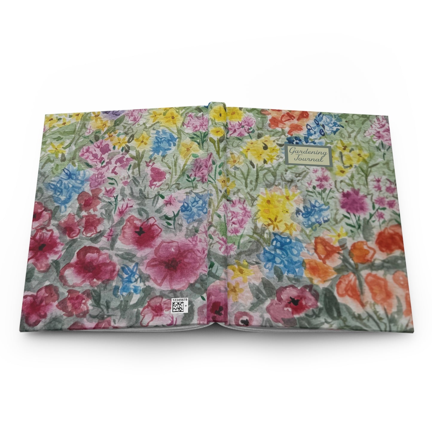 Gardening Journal – Meadow Blooms Watercolor Wildflower Notebook