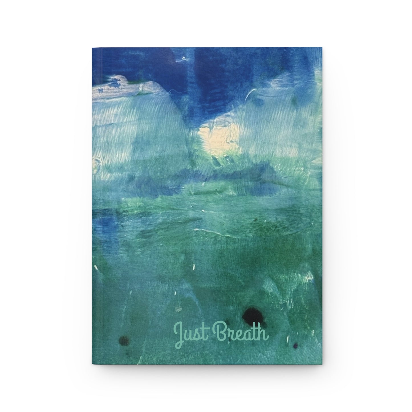 Where the Water Sleeps Just Breath Hardcover Journal — Ocean Abstract Matte Notebook for Mindfulness & Daily Reflection Patronizable
