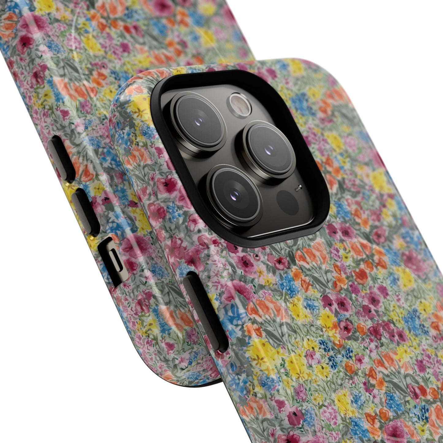 Meadow Blooms Floral Tough Phone Case — Colorful Wildflower Protective Cover