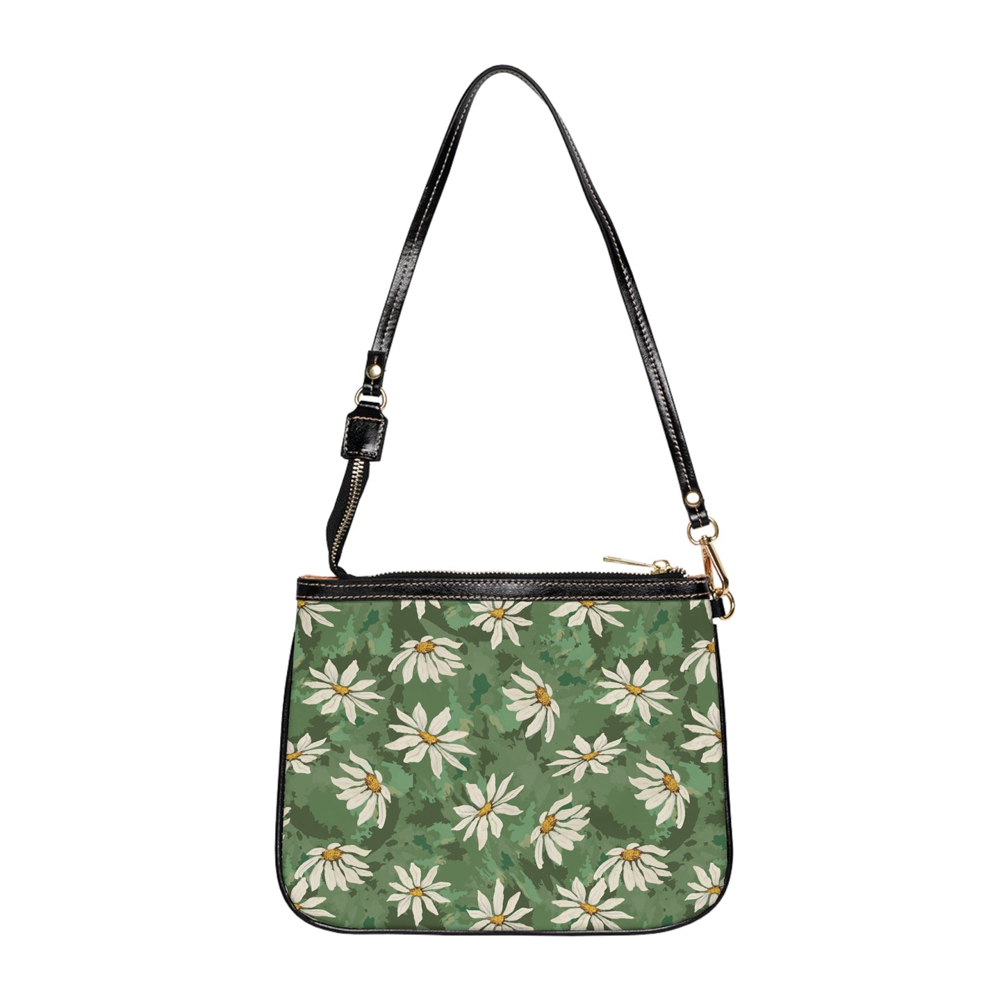 Daisy Meadow Small Shoulder Bag — Green Floral Crossbody Purse
