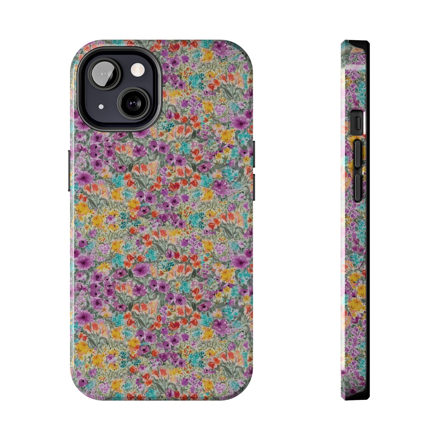 Wildflower Harmony  Watercolor Wildflower Phone Case – Colorful Floral Botanical Design Tough Phone Case