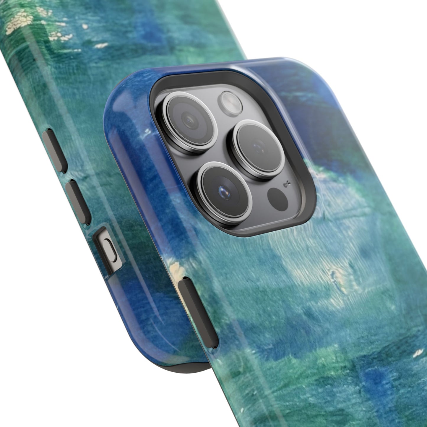 Where the Water Sleeps Magnetic Impact-Resistant Phone Case — Abstract Ocean Blue Art Blues Teal Green