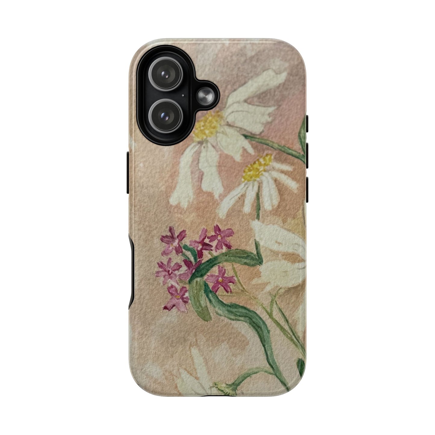 Floral Daisies Tough Magnetic Phone Case — Vintage Wildflower Design