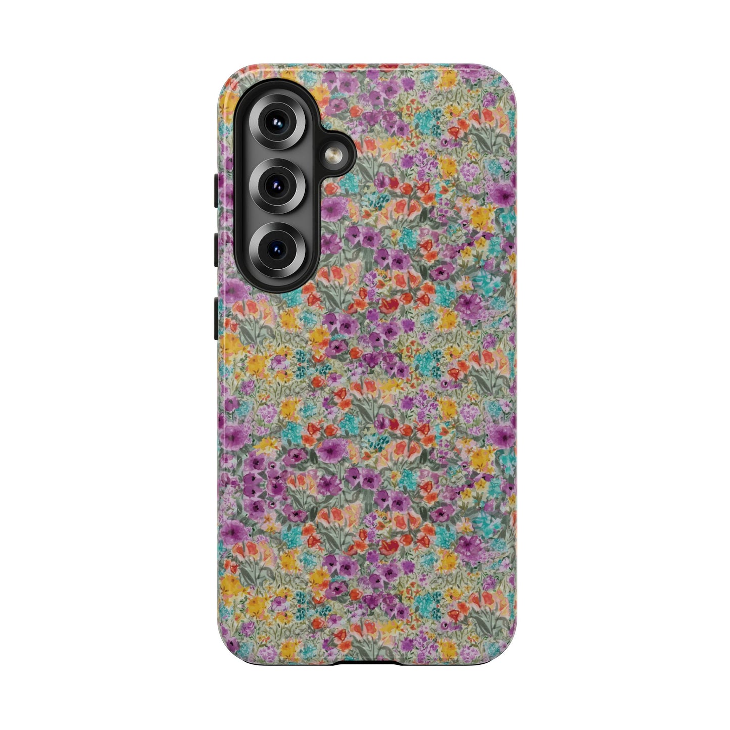 Wildflower Harmony  Watercolor Wildflower Phone Case – Colorful Floral Botanical Design Tough Phone Case